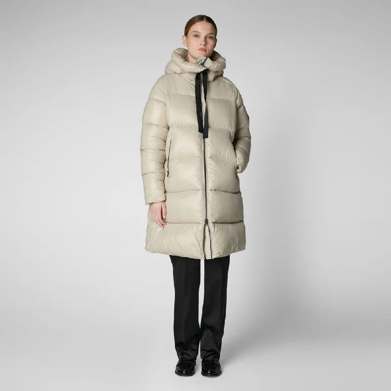 - Solid wood cat climbing frame customizedWomen's Isabel Hooded Puffer Coat in Rainy Beige