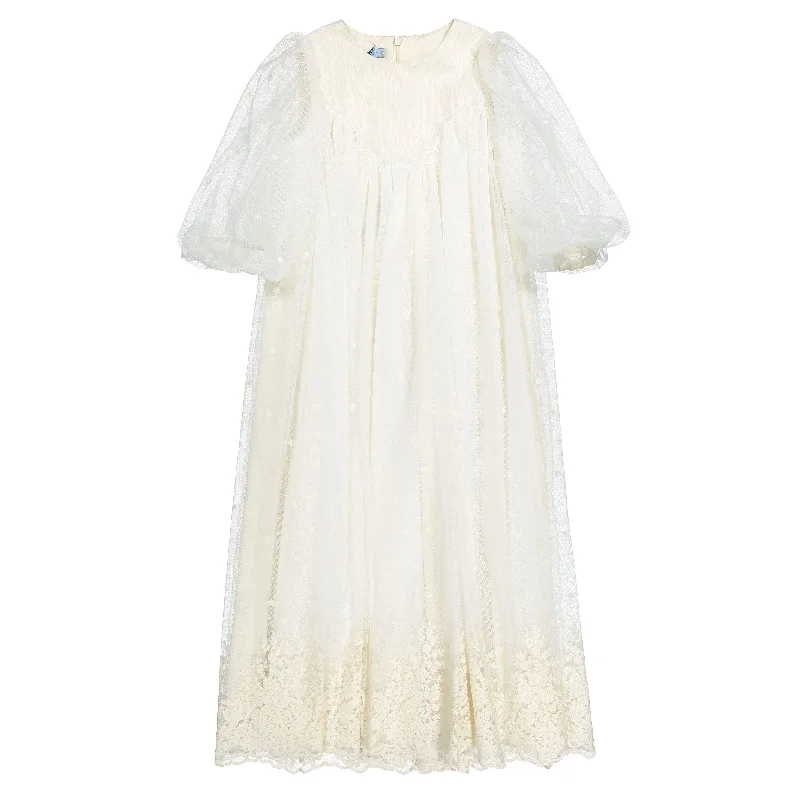 - Pet tear stain cleaning wipesMimisol Cream Embroidered Tulle Maxi Dress